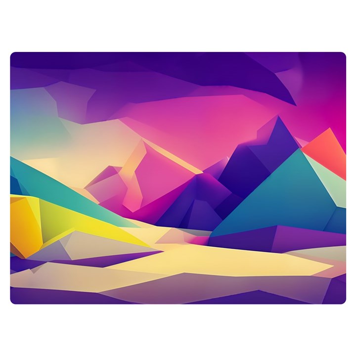 Abstract Geometric Landscape Art 3d Render Flano Blanket (Extra Small)