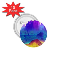 Abstract Geometric Landscape Art 3d 1 75  Buttons (10 Pack) by Pakemis