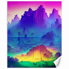 Abstract Geometric Landscape Art 3d Canvas 16  X 20  by Pakemis