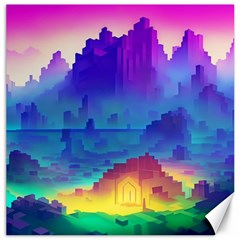 Abstract Geometric Landscape Art 3d Canvas 20  X 20  by Pakemis