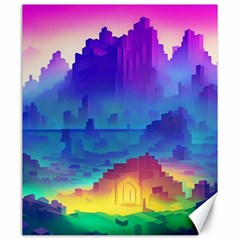 Abstract Geometric Landscape Art 3d Canvas 20  X 24  by Pakemis