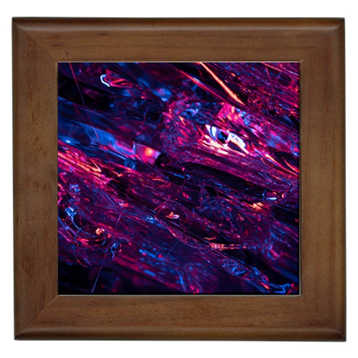 Space Futuristic Shiny Abstraction Framed Tile