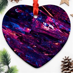 Space Futuristic Shiny Abstraction Ornament (Heart)