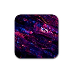 Space Futuristic Shiny Abstraction Rubber Square Coaster (4 pack)