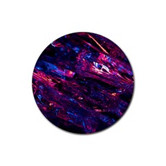 Space Futuristic Shiny Abstraction Rubber Coaster (round) by Pakemis