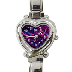 Space Futuristic Shiny Abstraction Heart Italian Charm Watch