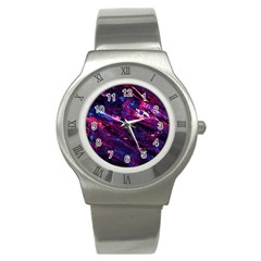 Space Futuristic Shiny Abstraction Stainless Steel Watch