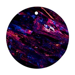 Space Futuristic Shiny Abstraction Round Ornament (Two Sides)