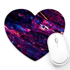 Space Futuristic Shiny Abstraction Heart Mousepad