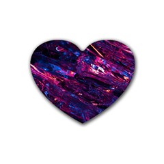 Space Futuristic Shiny Abstraction Rubber Coaster (Heart)