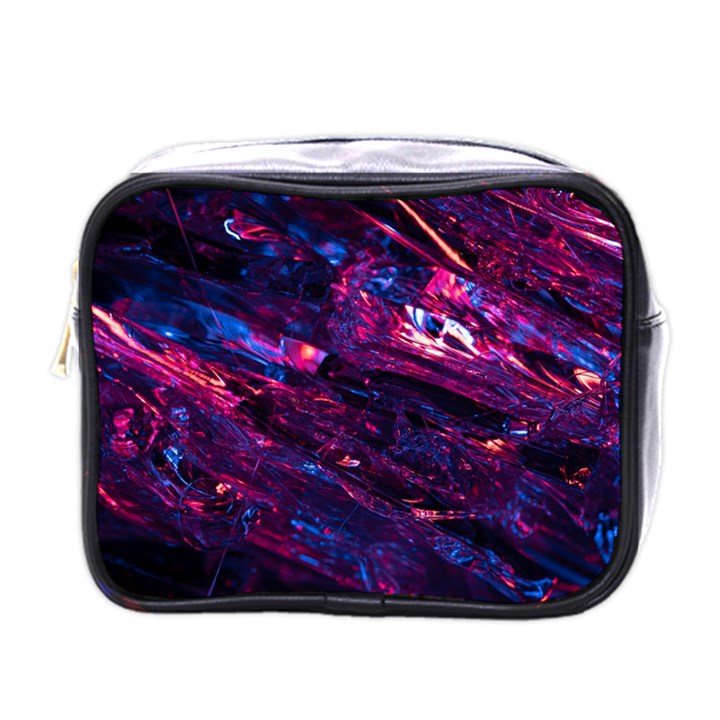 Space Futuristic Shiny Abstraction Mini Toiletries Bag (One Side)