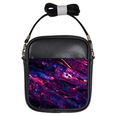 Space Futuristic Shiny Abstraction Girls Sling Bag