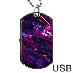 Space Futuristic Shiny Abstraction Dog Tag USB Flash (One Side)