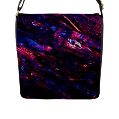 Space Futuristic Shiny Abstraction Flap Closure Messenger Bag (L)