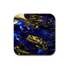 Space Futuristic Shiny Abstraction Flash Colorful Rubber Coaster (square) by Pakemis