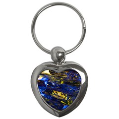 Space Futuristic Shiny Abstraction Flash Colorful Key Chain (heart) by Pakemis