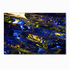 Space Futuristic Shiny Abstraction Flash Colorful Postcard 4 x 6  (pkg Of 10) by Pakemis