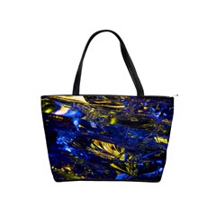 Space Futuristic Shiny Abstraction Flash Colorful Classic Shoulder Handbag by Pakemis