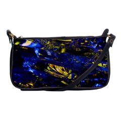 Space Futuristic Shiny Abstraction Flash Colorful Shoulder Clutch Bag by Pakemis