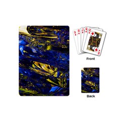 Space Futuristic Shiny Abstraction Flash Colorful Playing Cards Single Design (mini) by Pakemis