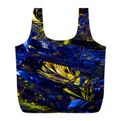 Space Futuristic Shiny Abstraction Flash Colorful Full Print Recycle Bag (l) by Pakemis