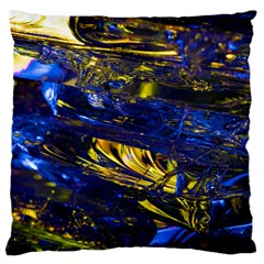 Space Futuristic Shiny Abstraction Flash Colorful Large Flano Cushion Case (one Side) by Pakemis