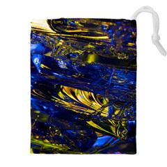 Space Futuristic Shiny Abstraction Flash Colorful Drawstring Pouch (5xl) by Pakemis