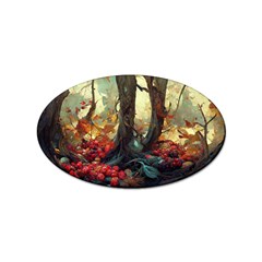 Abstract Texture Forest Trees Fruits Nature Leaves Sticker Oval (10 Pack) by Pakemis