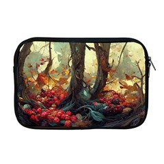 Abstract Texture Forest Trees Fruits Nature Leaves Apple Macbook Pro 17  Zipper Case by Pakemis