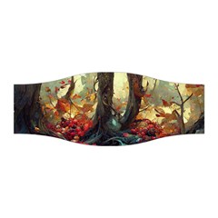 Abstract Texture Forest Trees Fruits Nature Leaves Stretchable Headband by Pakemis