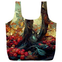 Abstract Texture Forest Trees Fruits Nature Leaves Full Print Recycle Bag (xxxl) by Pakemis