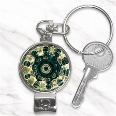 Fractal Glowing Kaleidoscope Wallpaper Art Design Nail Clippers Key Chain