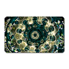 Fractal Glowing Kaleidoscope Wallpaper Art Design Magnet (rectangular) by Pakemis