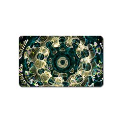 Fractal Glowing Kaleidoscope Wallpaper Art Design Magnet (name Card) by Pakemis