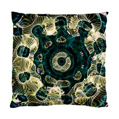 Fractal Glowing Kaleidoscope Wallpaper Art Design Standard Cushion Case (one Side) by Pakemis