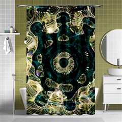 Fractal Glowing Kaleidoscope Wallpaper Art Design Shower Curtain 48  X 72  (small)  by Pakemis