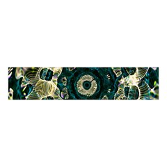 Fractal Glowing Kaleidoscope Wallpaper Art Design Velvet Scrunchie by Pakemis