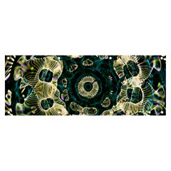 Fractal Glowing Kaleidoscope Wallpaper Art Design Banner And Sign 8  X 3  by Pakemis