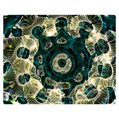 Fractal Glowing Kaleidoscope Wallpaper Art Design Flano Blanket (medium) by Pakemis