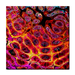 Fractal Black Texture Wallpaper Art Design Tile Coaster by Pakemis