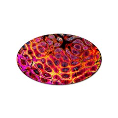 Fractal Black Texture Wallpaper Art Design Sticker (oval)