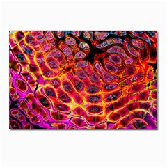 Fractal Black Texture Wallpaper Art Design Postcard 4 x 6  (pkg Of 10) by Pakemis