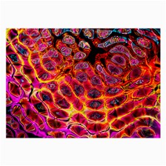 Fractal Black Texture Wallpaper Art Design Large Glasses Cloth (2 Sides) by Pakemis