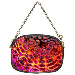 Fractal Black Texture Wallpaper Art Design Chain Purse (one Side) by Pakemis