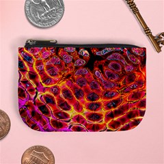 Fractal Black Texture Wallpaper Art Design Mini Coin Purse by Pakemis