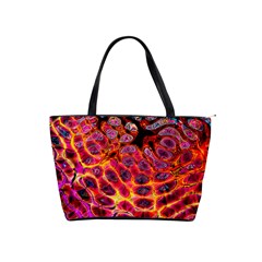 Fractal Black Texture Wallpaper Art Design Classic Shoulder Handbag by Pakemis