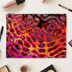 Fractal Black Texture Wallpaper Art Design Cosmetic Bag (xl) by Pakemis