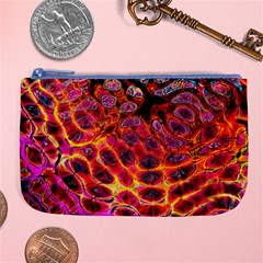 Fractal Black Texture Wallpaper Art Design Large Coin Purse by Pakemis