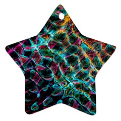 Fractal Abstract Waves Background Wallpaper Ornament (Star)