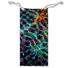 Fractal Abstract Waves Background Wallpaper Jewelry Bag